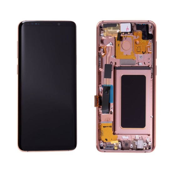 Touch+Display com Frame Samsung S9 Plus/G965F 6,2" Service Pack (GH97-21691E/21692E) Dourado